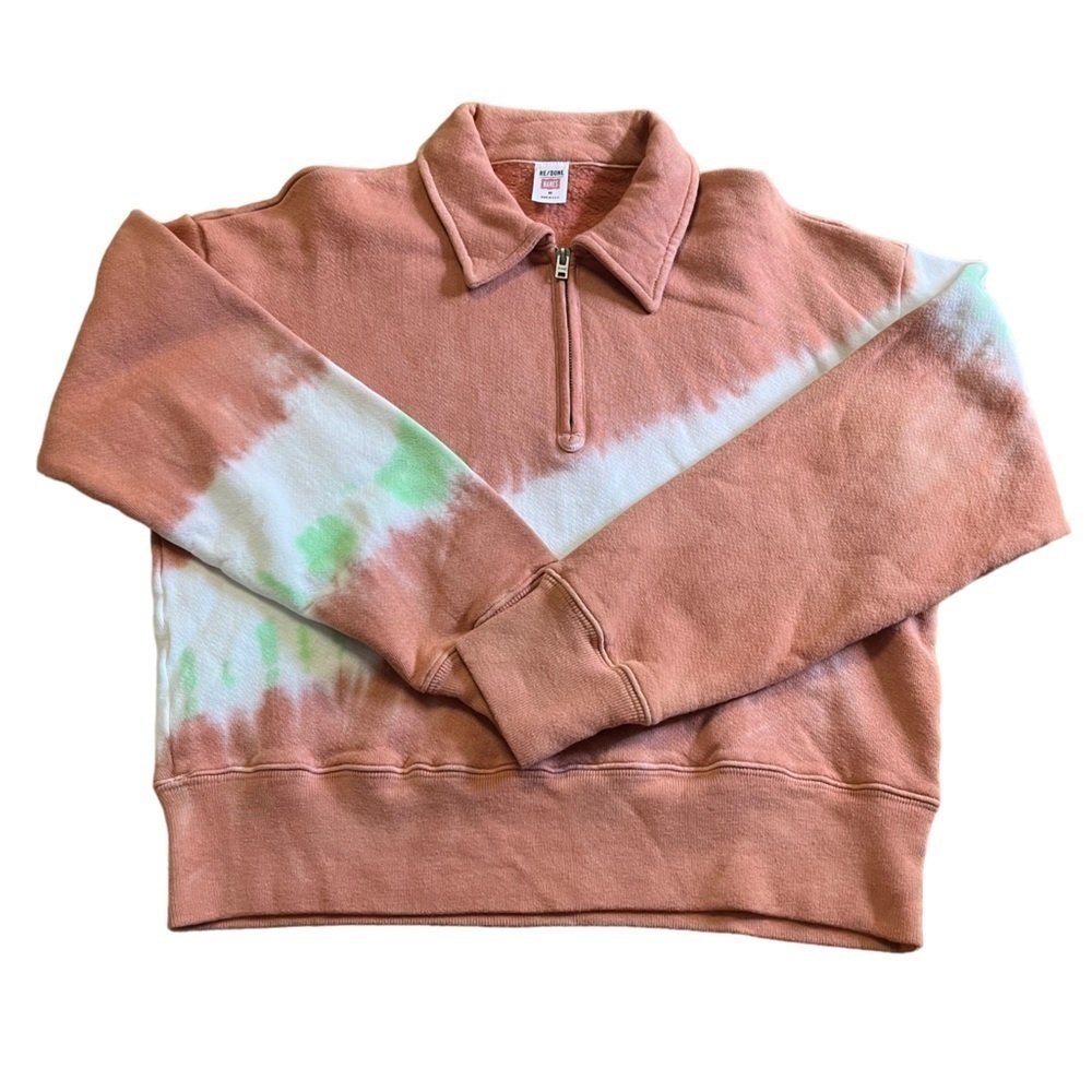 NEW Re/Done 70s tie-dyed cotton-jersey sweatshirt size M - Picture 8 of 8